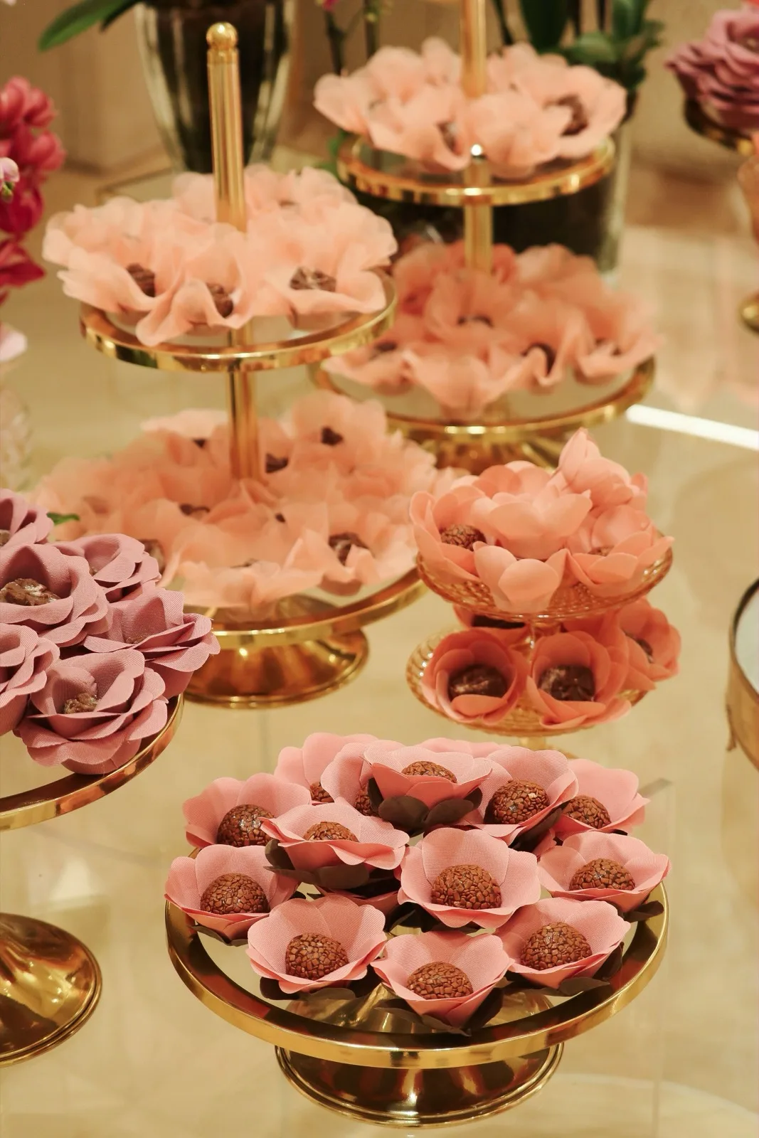 Detalhes da mesa de doces — Evento Carol Bassi